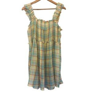 By Anthropologie Ruffled Babydoll Dress Size Small